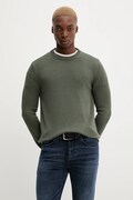 Bavlnený sveter Tommy Jeans zelená farba, ľahký, DM0DM21787