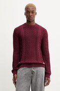 Tommy Jeans sweter bawełniany męski kolor bordowy lekki DM0DM22101