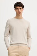 Karl Lagerfeld sweter wełniany męski kolor beżowy lekki 554399.655000