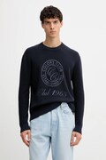 United Colors of Benetton sweter bawełniany męski kolor granatowy lekki 10C1K10AI