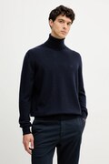 Bally sweter kaszmirowy męski kolor granatowy lekki z golferm MKN08O