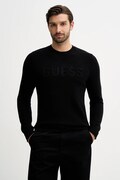 Guess sweter męski kolor czarny z półgolfem M5BR35 Z2ZK2