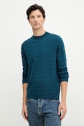 Armani Exchange sweter z dodatkiem wełny męski kolor turkusowy lekki XM001560 AF11982