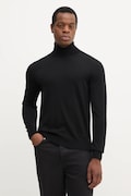Emporio Armani sweter wełniany męski kolor czarny lekki z golferm 8N1M43 1M67Z