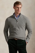 Vlnený sveter Polo Ralph Lauren šedá farba, s polorolákom, 710876756