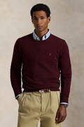 Vlněný svetr Polo Ralph Lauren pánský, vínová barva, 710974148