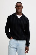 Svetr s příměsí vlny Armani Exchange tmavomodrá barva, s pologolfem, XM001332 AF13776
