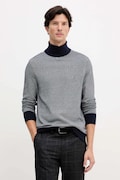 Светр з домішкою вовни Tommy Hilfiger колір синій легкий гольф MW0MW40446