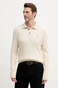 Tommy Hilfiger sweter z domieszką kaszmiru męski kolor beżowy MW0MW40447