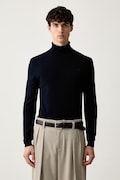 Trussardi pulóver férfi viszkózzal sötétkék M0178000019N