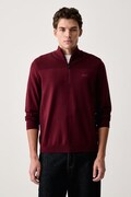 BOSS Green sweter męski z wełną KN_Momentum-X QZ różowy 50547898
