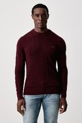Tommy Hilfiger pulover za muškarce od vune bordo MW0MW40442