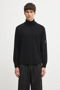 C.P. Company sweter z wełną męski kolor czarny lekki 19CMKN035A005528A