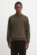 C.P. Company sweter z dodatkiem wełny męski kolor zielony lekki 19CMKN198A110468A