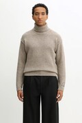 C.P. Company sweter z dodatkiem wełny męski kolor beżowy ciepły z golferm 19CMKN281A110509A