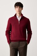 Lindbergh sweter męski z bawełną bordowy 30.804030
