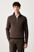 Lindbergh sweter męski z bawełną brązowy 30.804030