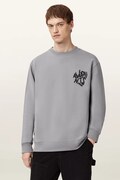 Βαμβακερή μπλούζα AllSaints ORLANDO χρώμα: μαύρο, M058NB