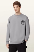 AllSaints felpa in cotone ORLANDO uomo colore nero  M058NB