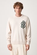 Filling Pieces pulover de bărbați din lână Knit Sweater Knot bej 422575500265