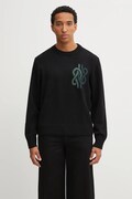 Filling Pieces sweter z dodatkiem wełny Knit Sweater Knot męski kolor czarny 422575500265