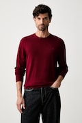 Calvin Klein sweter męski wełniany bordowy LV04LB305G