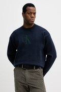 Calvin Klein Jeans sweter z domieszką kaszmiru męski kolor granatowy LV04RD305G
