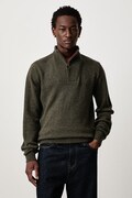 Barbour svetr pánský vlněný NELSON zelený MKN0863