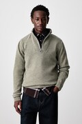 Barbour sweter męski wełniany NELSON zielony MKN0863
