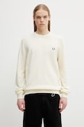 Fred Perry sweter bawełniany kolor beżowy lekki K1309