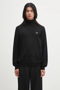Светр із додаванням вовни Fred Perry колір чорний легкий гольф K9552