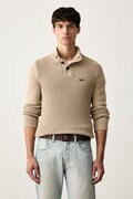 Aeronautica Militare sweter męski bawełniany beżowy MA1572UL00409