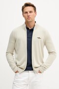 Bavlnený kardigán Aeronautica Militare béžová farba, MA1580UL00506