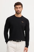 Μάλλινη μπλουζα Aeronautica Militare χρώμα: μαύρο, MA1586UL00904