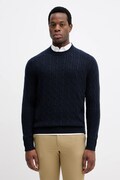 Πουλόβερ με μείγμα κασμίρ BOSS ανδρικό, χρώμα: ναυτικό μπλε, 50549975