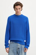 Hugo Blue sweter bawełniany męski kolor niebieski lekki 50551398