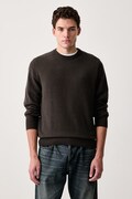 Marc O'Polo sweter męski z dodatkiem wełny brązowy 5000009032