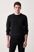 Marc O'Polo sweter męski z dodatkiem wełny szary 5000009032