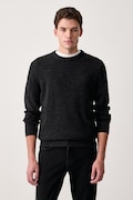 Marc O'Polo sweter męski z dodatkiem wełny szary 5000009032
