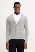 Lindbergh kardigan z dodatkiem wełny męski kolor szary 30.800223
