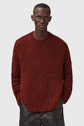 AllSaints sweter z dodatkiem wełny MYLES męski kolor bordowy M050KD
