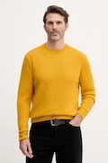 United Colors of Benetton sweter wełniany męski kolor żółty 103MU10B5