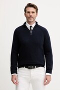 United Colors of Benetton sweter wełniany męski kolor granatowy z półgolfem 1006U202B