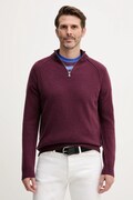 United Colors of Benetton sweter wełniany męski kolor bordowy z półgolfem 1006U202B