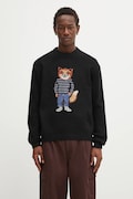 Maison Kitsuné wool blend sweater Dressed Fox Intarsia Wool black color PM00806KH0002