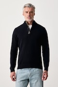 Barbour sweter męski wełniany granatowy MKN0837