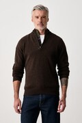 Barbour sweter męski wełniany brązowy MKN0837