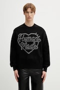 Human Made sweter z dodatkiem wełny KNITTED SWEATER męski kolor czarny HM30CS035
