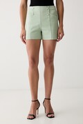 Morgan elegantní šortky dámské s bavlnou zelené high waist SHEON