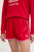 adidas Originals pantaloncini 3-Stripes donna colore rosso con applicazione JZ3513